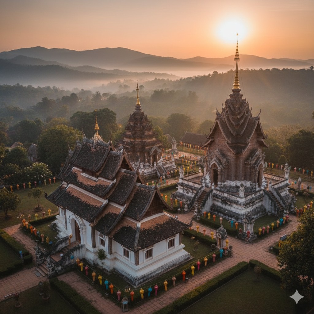 Thailand temples view